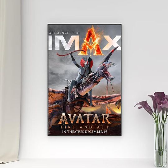 Avatar 3 Fire and Ash Poster, Unframed, Sci-Fi Movie Art, Fantasy Wall Decor, James Cameron Film