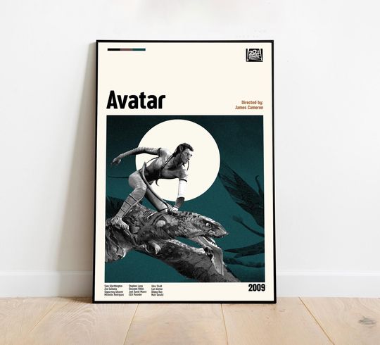 Discover Avatar Movie Poster, Vintage Wall Art, Mid Century Modern Retro Print, Premium Matte Vertical Poster