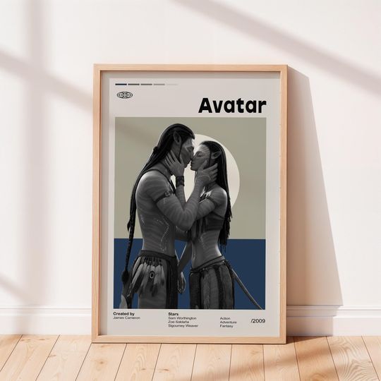 Discover Avatar 2009 Movie Poster, Vintage TV Show Poster, Minimalist Art, Retro Poster, Vintage Poster