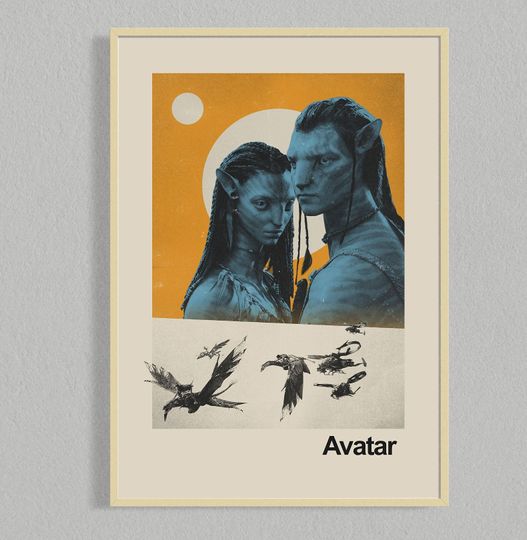 Discover Avatar Movie Poster - Minimalist Vertical Wall Art for Home Decor