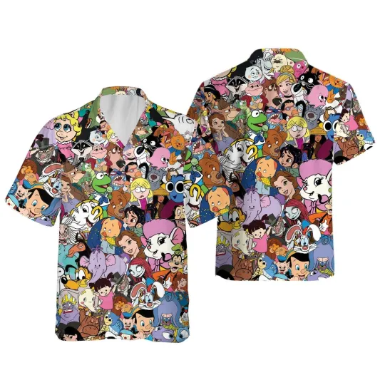 Discover Disney All Characters Hawaiian Shirt, Disney Cruise Button Down Shirt Gift