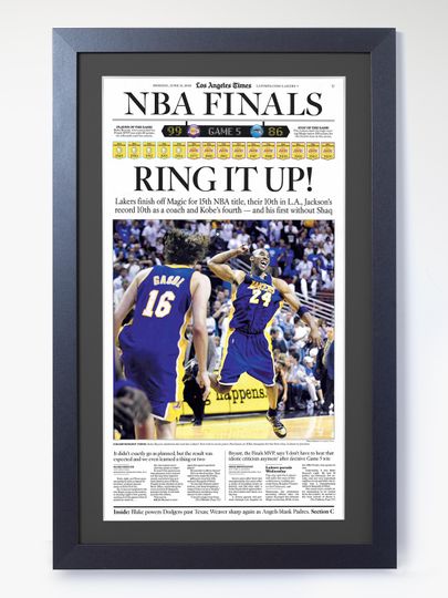 Discover 2009 Los Angeles Lakers  Ring it Up - NBA Champions Poster( No Framed )
