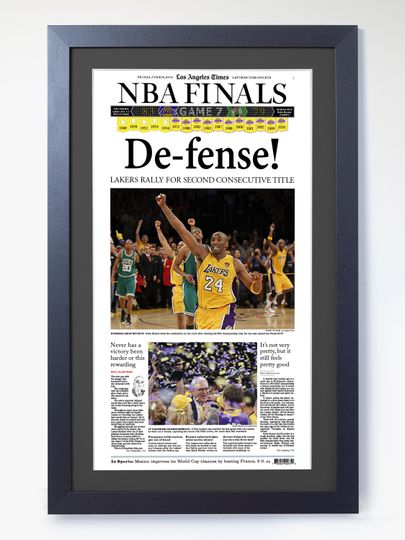 Discover 2010 Los Angeles Lakers  De-Fence! - NBA Champions Poster( No Framed )