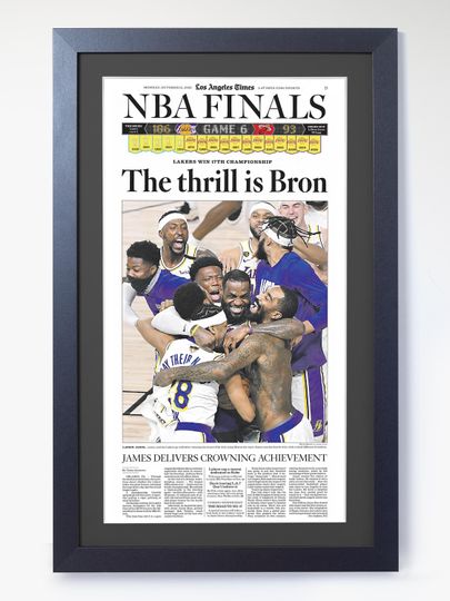 Discover 2020 Los Angeles Lakers - "The Thrill is Bron" - NBA Champions Poster( No Framed )