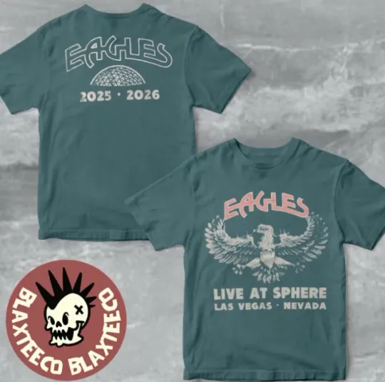 Discover Eagle Live At Sphere Las Vegas Nevada 2025 2026 Two Sided T-Shirt