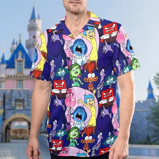 Discover Disney Inside Out Hawaiian Shirt, Disney Cruise Button Down Shirt Inside Out Lovers