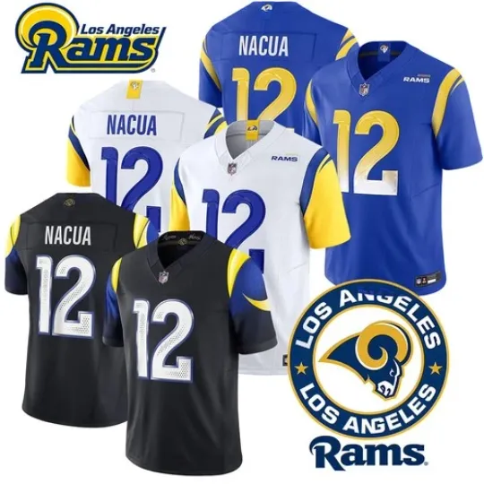 Discover Rams Men's/Youth #12 Puka Nacua Limited Player All Stitched Jersey S-3XL