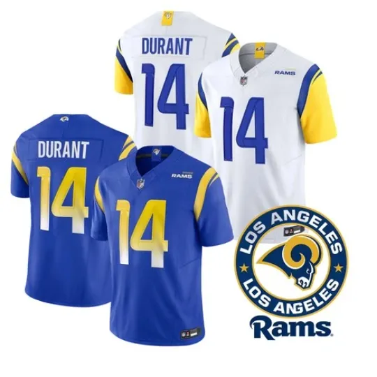 Discover Rams Men's #14 Cobie Durant Limited Player All Stitched Jersey S-3XL