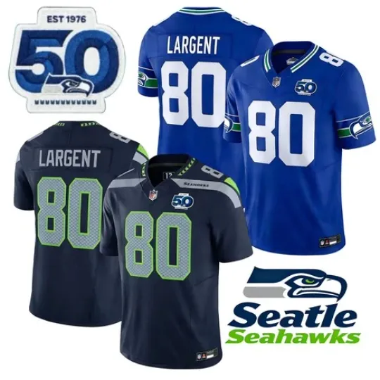 Discover Seahawks Men's #80 Steve Largent Limited All Stitched Jersey All Size