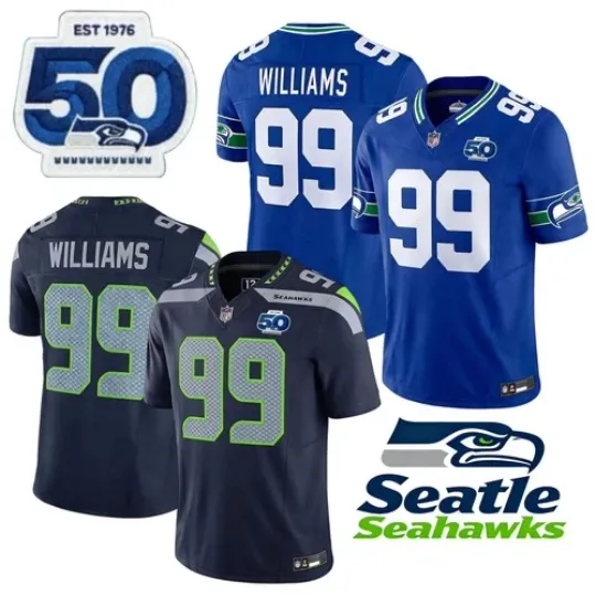 Discover Seahawks Men's #99 Leonard Williams Limited All Stitched Jersey All Size