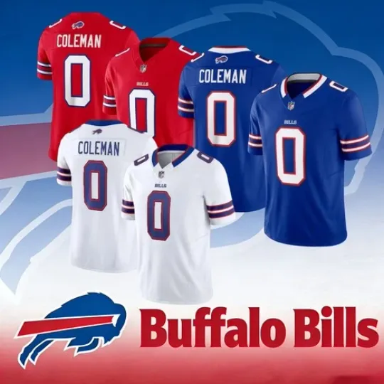Discover Bills Men's #0 Keon Coleman Game Player Jersey All Stitched Jersey S-3XL -NWT