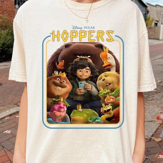 Discover Disney Pixar Hoppers Shirt, Coquette Bow Tee, Hoppers Characters, Disney Movies Gift, Disney Family Matching, Disney Vacation Family