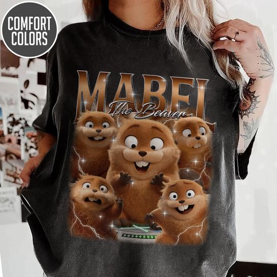 Discover Pixar Hoppers King George and Mabel Playing Together T-Shirt, Pixar Mabel Hoppers Shirt, DisneyMabel Beaver Tee, Disneyland Girl Trip Outfit