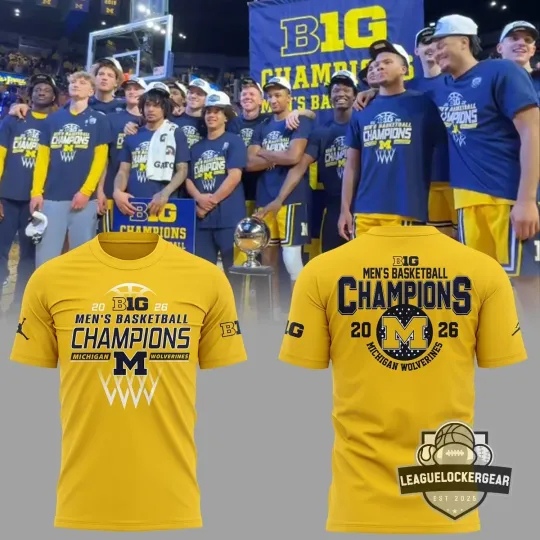 Discover Michigan Big Ten Men’s Basketball Champions 2026 3D T-shirt For Fans
