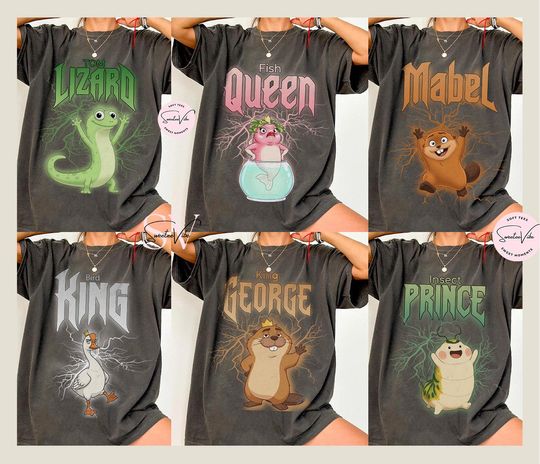 Discover Comfort Color Disney Pixar Movie Hoppers 2026 Shirt, Tom Lizard Fish Queen Mabel Henry Custom Tee, WDW Disneyland Family Vacation Trip Gifts