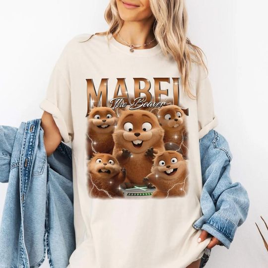 Discover Mabel The Beaver Shirt, Pixar Hoppers King George And Mabel Playing Together T-Shirt, Pixar Mabel Hoppers Shirt, Disneymabel Beaver Shirt