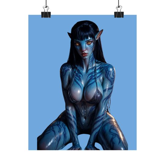 Discover Alien Avatar Matte Vertical Poster - Sci-Fi Minimal Portrait