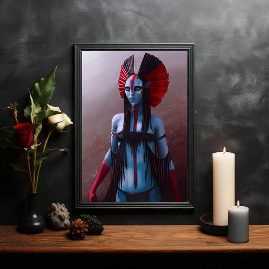 Discover Varang Inspired Avatar Fire and Ash Vertical Poster - Pandora World Art Character Portrait