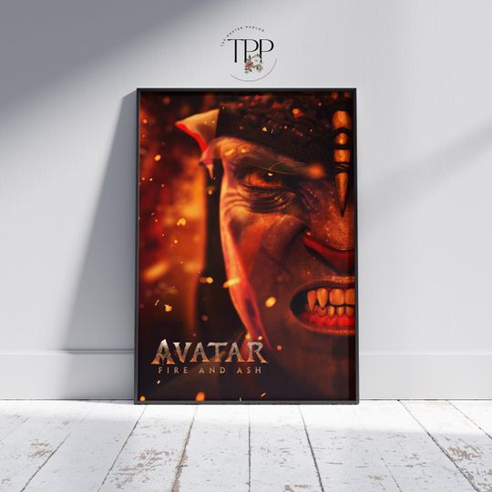Discover Avatar Movie Poster, Fire and Ash Wall Art, Cinema Room Decor, Fine Art Print