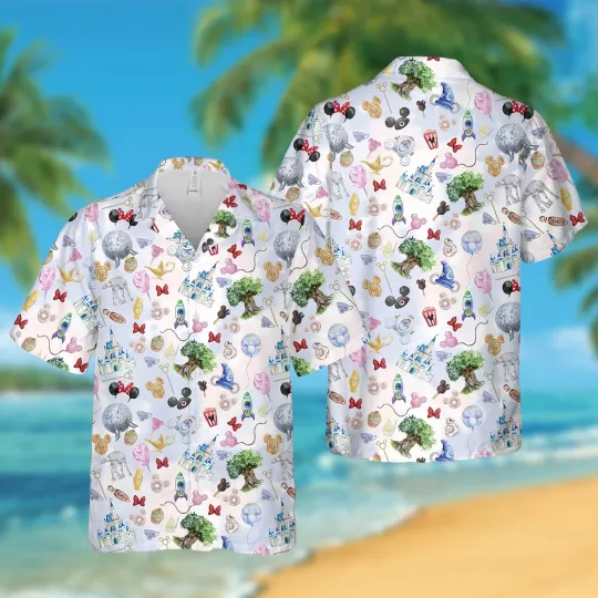Discover Disneyland Disneyworld Hawaiian Shirt, Disney Cruise Button Down Vacation Shirt