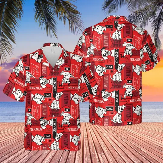 Discover 101 Dalmatians Hawaiian Shirt, Disney Cruise Button Down Shirt, Dog Lovers Gift