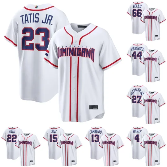 Discover Dominican Republic Baseball White 2026 World Men's Baseball Classic Jersey