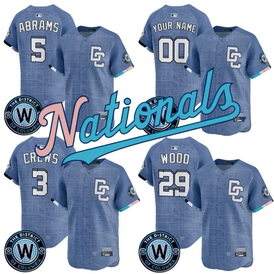 Discover Men's Nationals Blue 2025 City Connect  Jersey