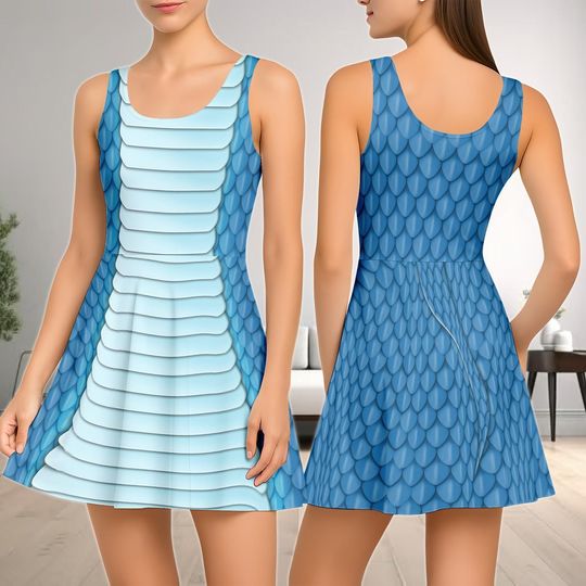 Discover Zootopia 2 Snake Skater Dress, Gary De'Snake Villain Cosplay Dress, Disney Zootopia Cosplay Dress, Women’s Gift Dress