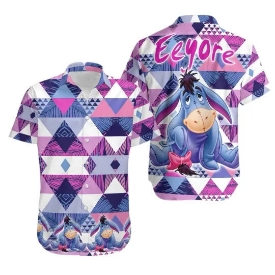 Discover Disney Eeyore Donkey Hawaiian Shirt, Disney Cruise Button Down Vacation Shirt