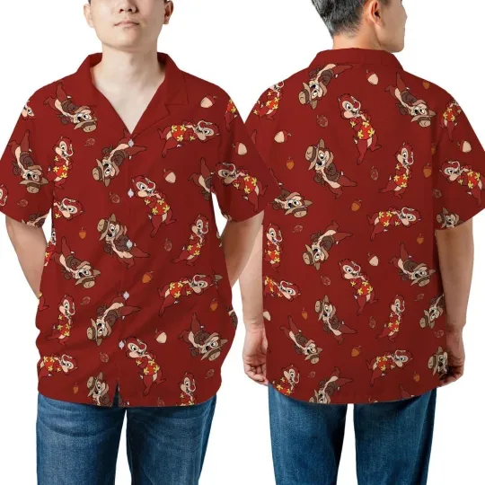 Discover Chip And Dale Rescue Rangers Chipmunks Hawaiian Shirt, Disney Cruise Button Down Shirt