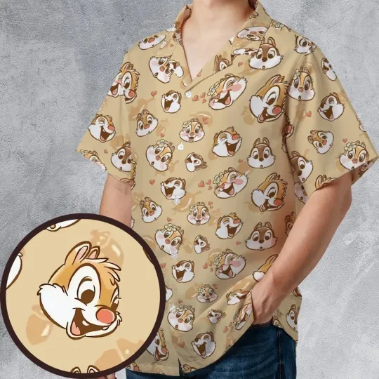 Discover Chip And Dale Rescue Rangers Chipmunks Hawaiian Shirt, Disney Cruise Button Down Shirt