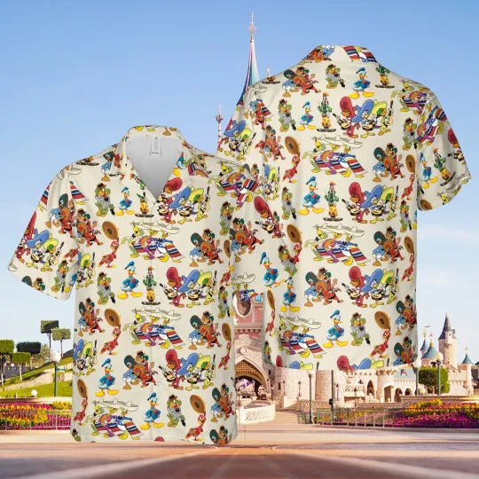 Discover Disney Saludos Amigos Hawaiian Shirt, Disney Cruise Button Down Vacation Shirt