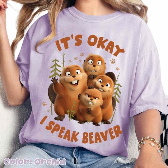Discover Retro Disney Hoppers Beaver Mabel Tanaka Shirt, Its Okay I Speak Beaver Tee, Pixar Movie Fan Gift, Animal Lover Tee, Disneyland Family Trip