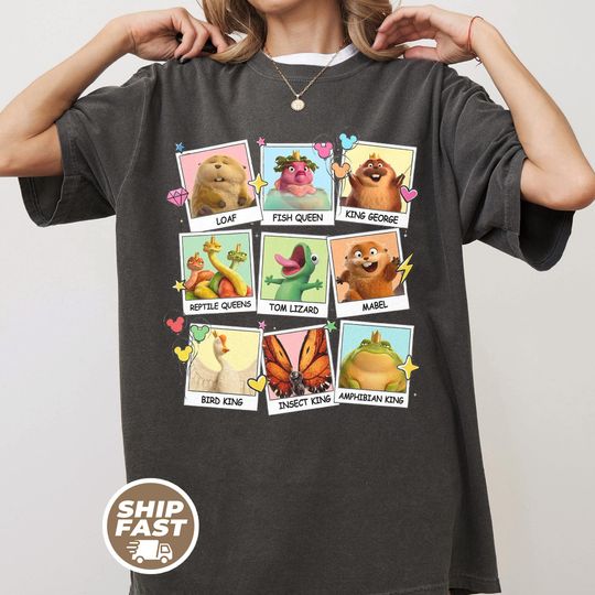Discover Hoppers Movie Shirt, Pixar Hoppers Characters Shirt, Mabel King George Tom Lizard Shirt, Cute Animal Kingdom Shirt, Pixar Movie Fan Shirt