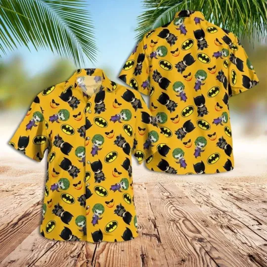 Discover Disney Batman Joker Hawaiian Shirt, Disney Cruise Button Down Superhero Shirt