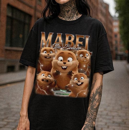 Discover Pixar Hoppers King George and Mabel Playing Together Bootleg Shirt, Pixar Mabel Hoppers 90s Homage Shirt, Disneyland Girl Trip 2026 Outfit