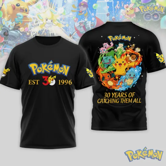 PKM 30th Anniversary, Gotta Catch 'Em All! - All Over Shirt