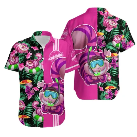 Discover Cheshire Cat in Alice Adventure Hawaiian Shirt, Disney Cruise Button Down Shirt