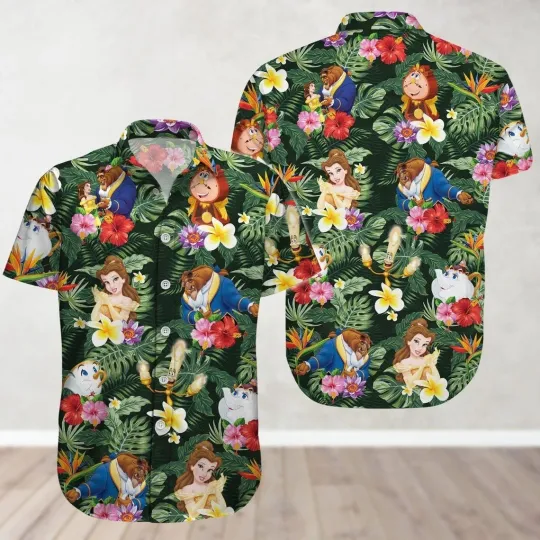 Discover Disney Beauty And The Beast Hawaiian Shirt, Disney Cruise Button Down Shirt