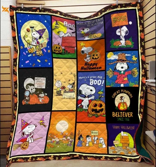 Discover Cartoon Character Rectangle PS Dog Halloween Fleece Quilt Blanket for Home & Living