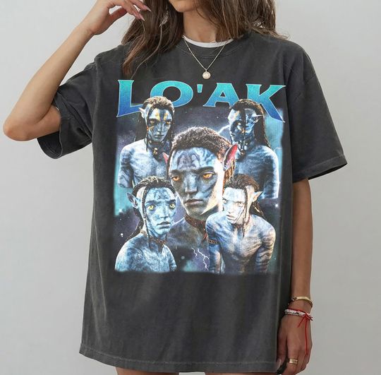 Discover Vintage Lo'ak Sully T-Shirt, Loak Graphic Retro Tee, Avatar Movie Gifts For Him Her
