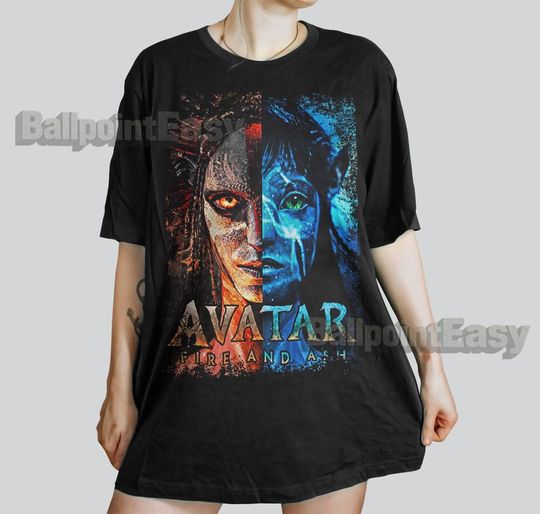 Discover Retro 90's Avatar Fire and Ash T-Shirt: Movie Fan Bootleg Tee