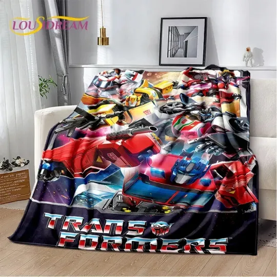Transformers Autobots Fleece Blanket for Sofa and Bedroom