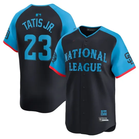 Discover Men's #23 FRD Tatis Jr. Navy All-Star  Printed Jersey