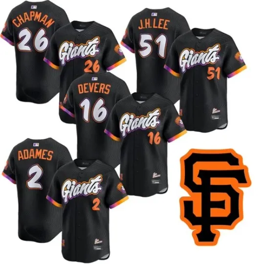 Discover Men/Youth Giantss Black 2025 City Connect  Jersey Printed Jersey