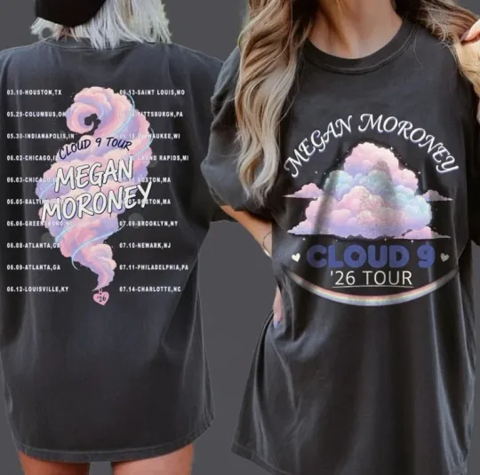 Discover Megan Moroney Cloud 9 Tour 2026, Country Music Fan T-Shirt, Lucky Fan Shirt