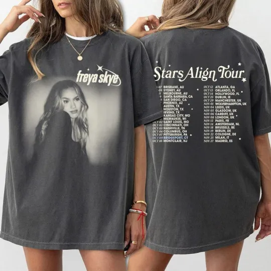 Discover Freya Skye Silent Treatment T Shirt, Stars Align Tour 2026 T-Shirt