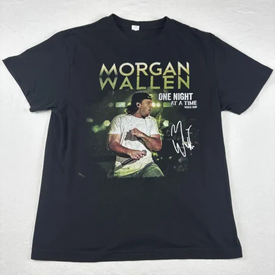 Discover Wallen Western One Night at a Time 2024 Tour T Shirt Large Country Music Band