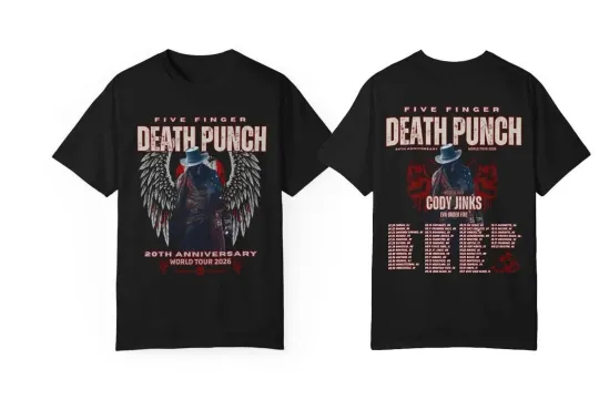 Five Finger Death Punch 20th Anniversary World Tour 2026 Unisex T-shirt