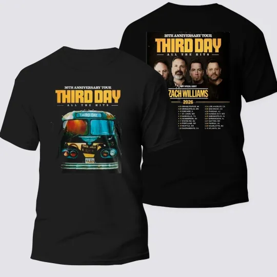 Discover Third Day 30Th Anniversary Tour 2026 Unisex T shirt
